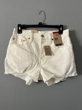 Levi’s 501 White Denim Shorts